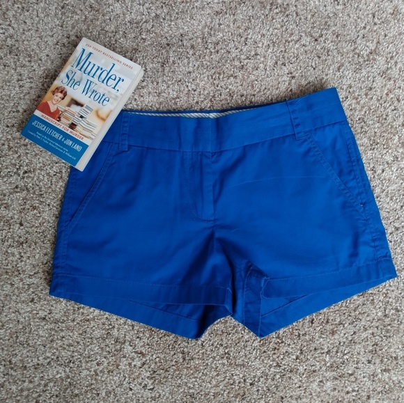 J. Crew City Fit Broken In Blue Chino Shorts - Picture 2 of 5